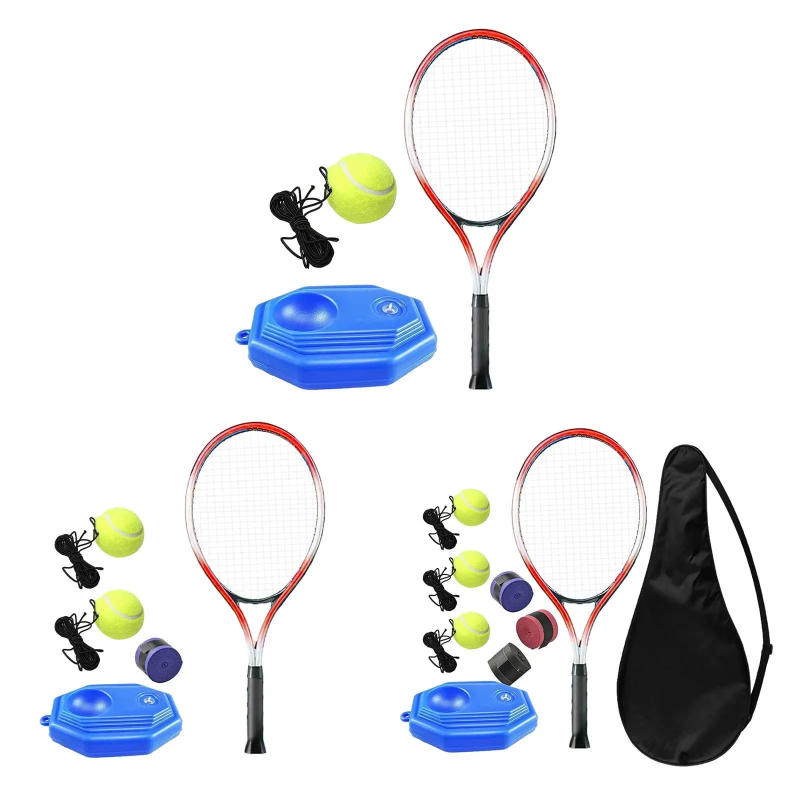 Attrezzatura per allenamento solista con palla di rimbalzo per allenatore di tennis per principianti Esercizio per giocatore singolo Pratica autonoma per il cortile del giardino del parco