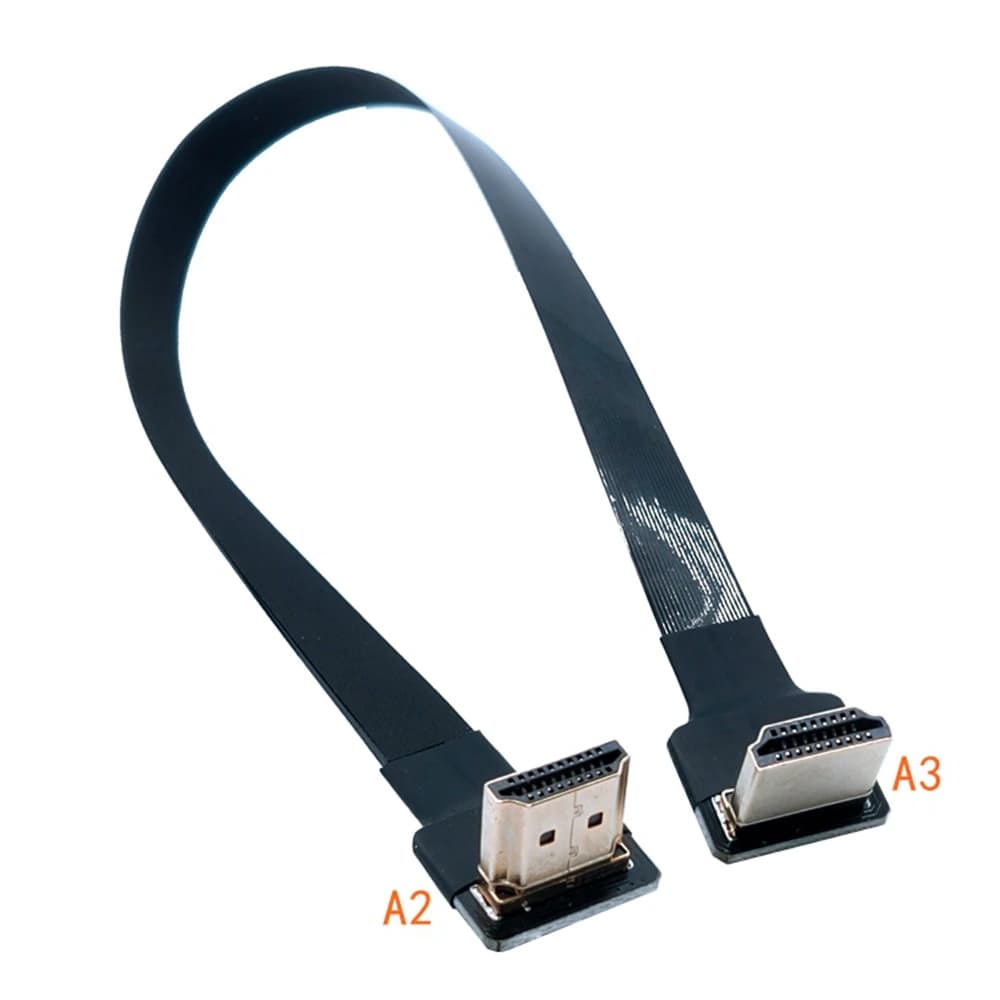 Cavo compatibile HDMI per audio, video, HDTV, TV, PS3, spina maschio HDMI corta Full HD, cavo piatto, ultrasottile staccabile e pieghevole