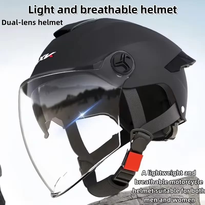 Casco universale per moto per ragazzi e ragazze, casco di sicurezza portatile, migliorato e traspirante, certificato per bicicletta e moto