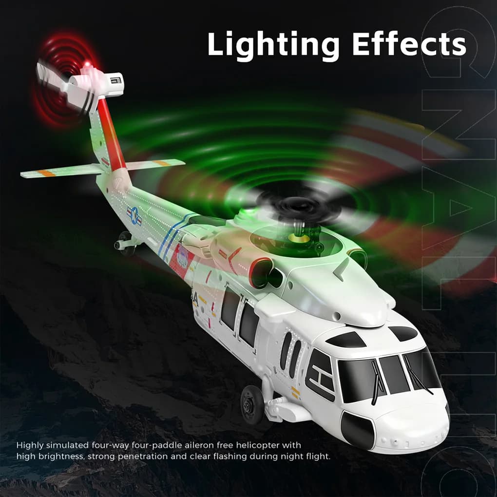 Elicottero RC K270 Aggiornato con Barometro a Flusso Ottico, Modello UH-60L in Scala, 4 Canali, 4 Pale, Motore Brushless per Volo Stabile