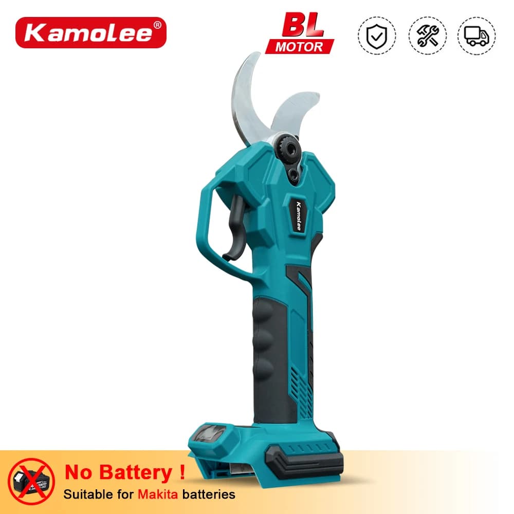 Kamolee 50mm Brushless Cordless Electric Scissors Pruner Pruning Shears Efficient Fruit Tree Bonsai Pruning Branch Cutter