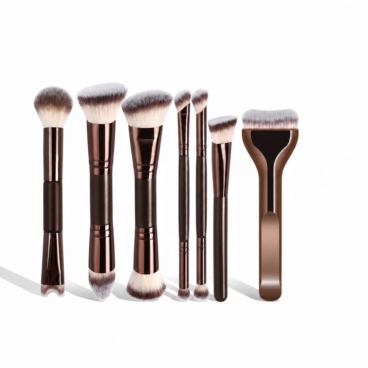 7pcs Professional Makeup Brush Set, Foundation Brush, Powder Brush, Eye Shadow Brush, Blending Brush, Tool Soft to Face, Travel