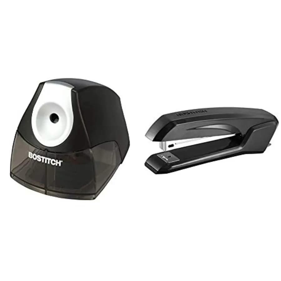 Temperino Elettrico Personale da Ufficio EPS4-BLACK e Graffettatrice 3 in 1 Ascend