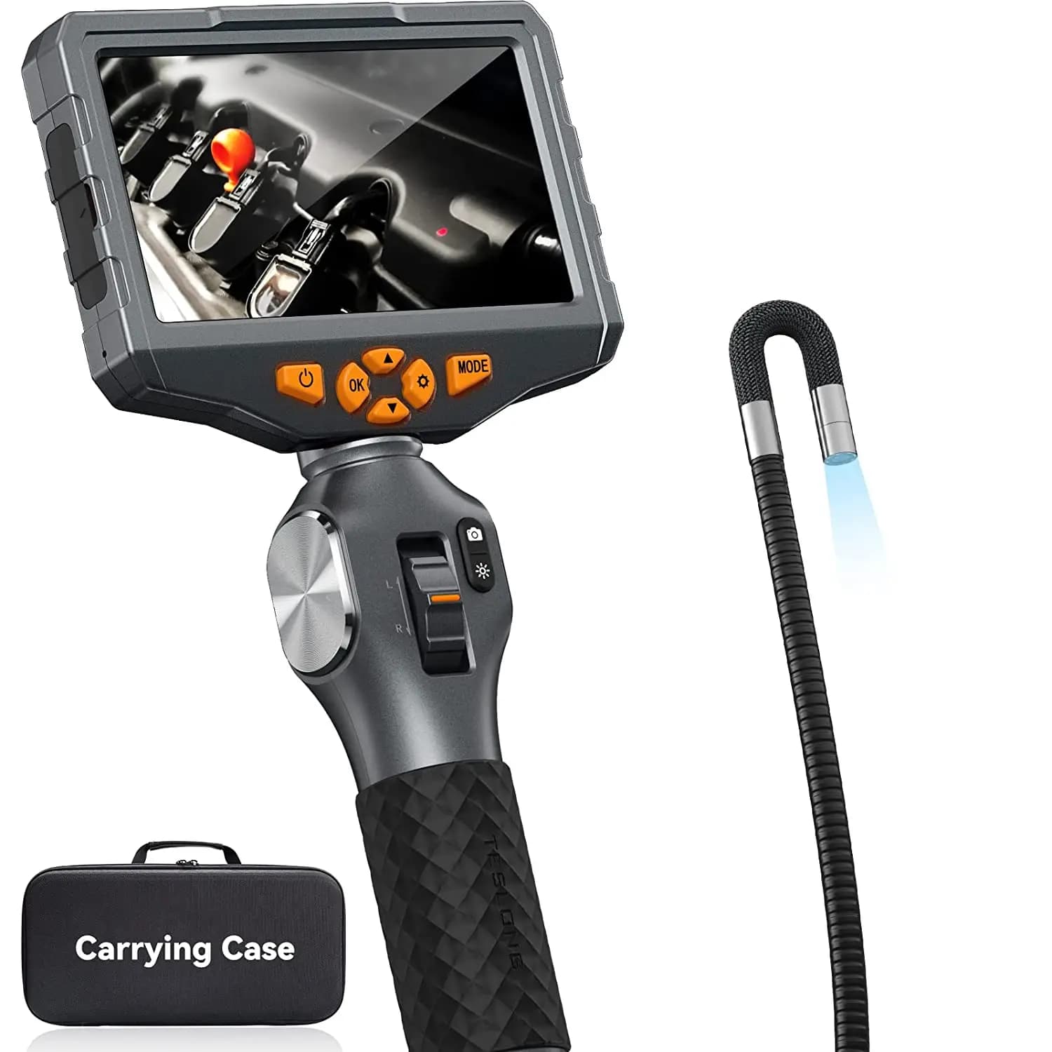 TESLONG TD500 2.0MP 5 inch bidirectional IPS 360 ° Steering endoscope camera with WIFI