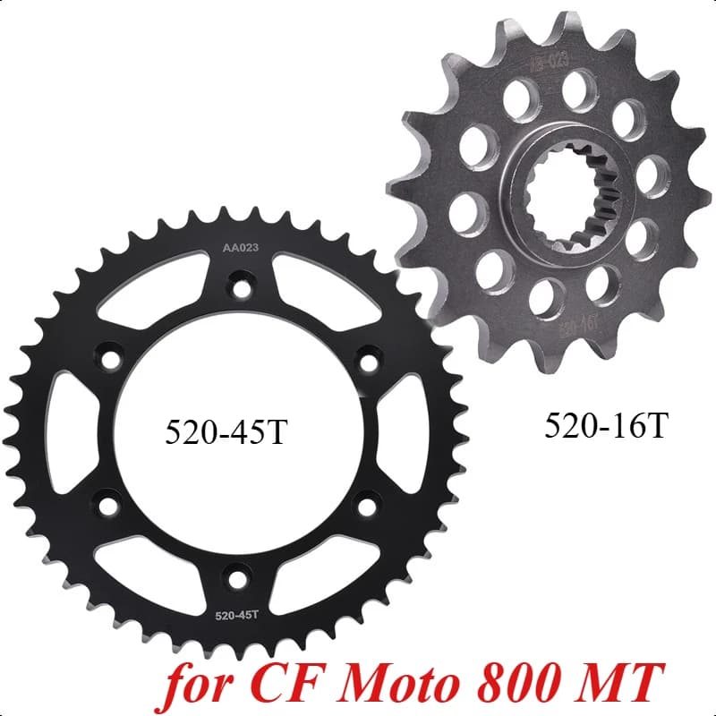 520 16T 45T Motor Bike Anteriore Pignone Ruota dentata Cam per CF Moto 800 MT Explore 2023-2024 800 MT Sport MT Touring