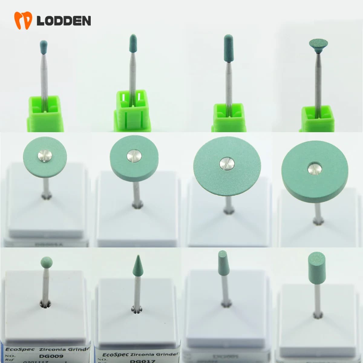 Lodden Dentale Ceramica Diamante Lucidatore Smerigliatrice Dentista Lab Pietre Abrasive Polacco per Zirconia Porcellana Corona Strumenti di Lucidatura