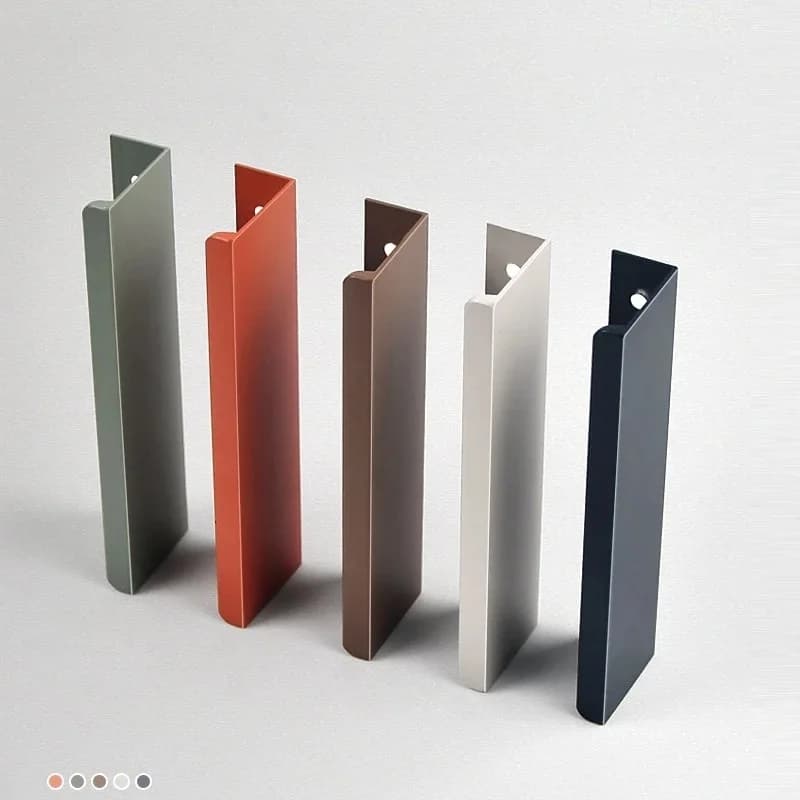 Maniglie per armadi invisibili minimaliste senza trapano 80-1200 mm, maniglie per porte dell'armadio e hardware per cassetti in lega di alluminio, maniglie per mobili