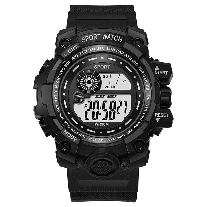 YIKAZE Sports Men Watch quadrante grande LED orologi da polso digitali orologio militare multifunzione da esterno impermeabile per uomo regali per bambini