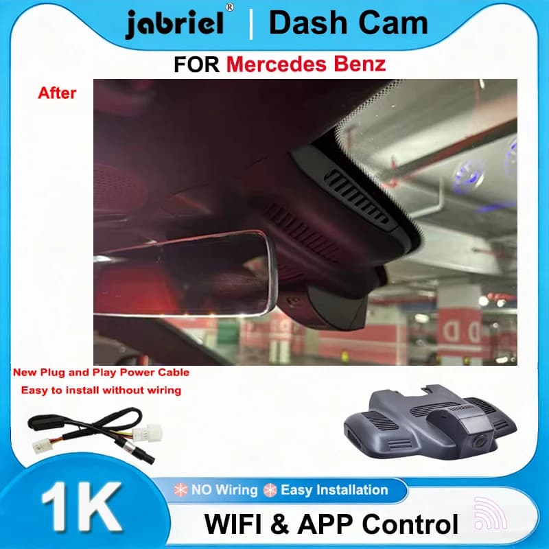 Dash Cam 1080P per Auto Jabriel per Mercedes Benz Classe C W205 S205, Classe E W213, Mercedes Benz AMG GT 50 53