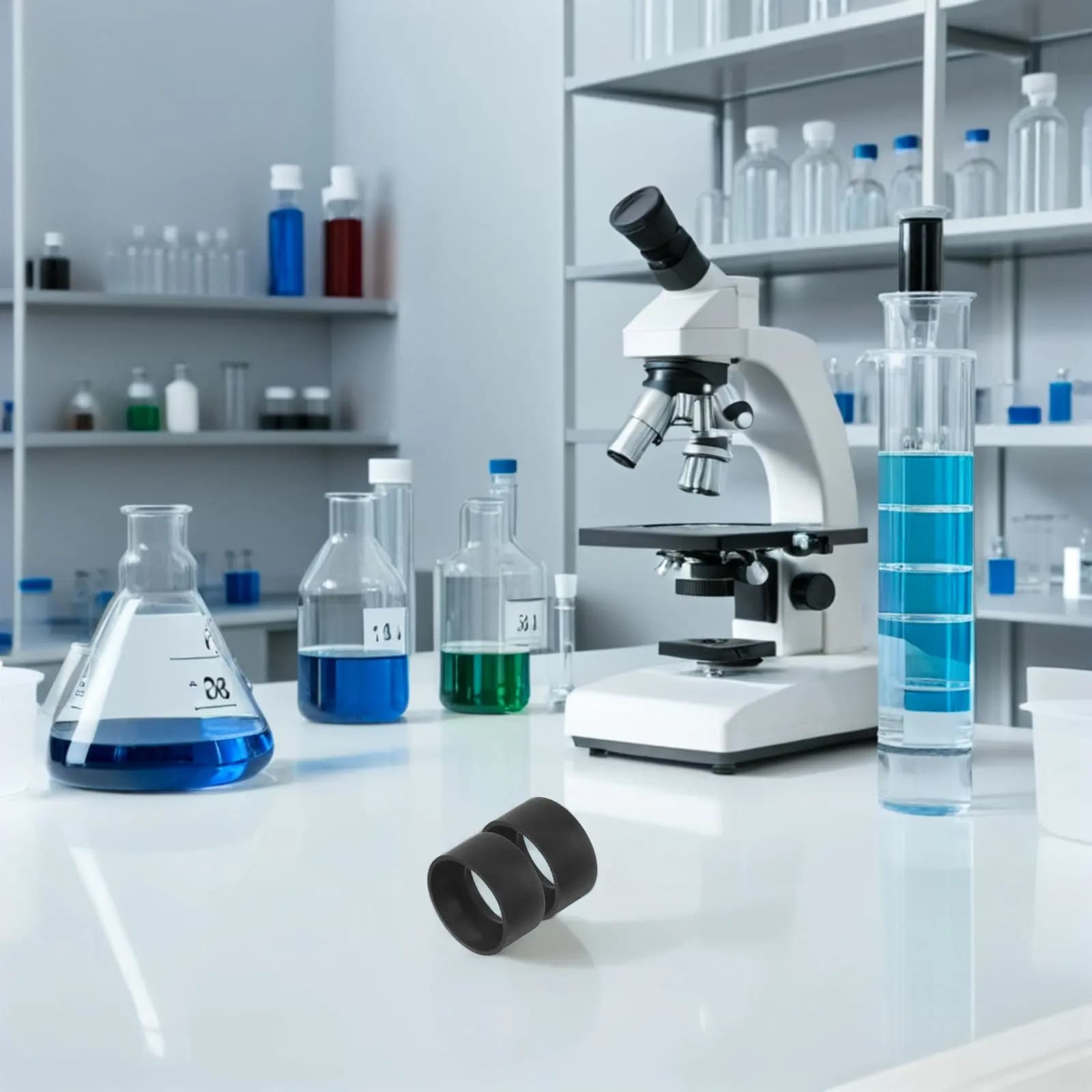 4 Pezzi Protezione Oculare per Microscopio in Gomma Nera, Ricambio per Telescopio, Stereo, Uso Laboratorio, Copertura Oculare per Strumenti