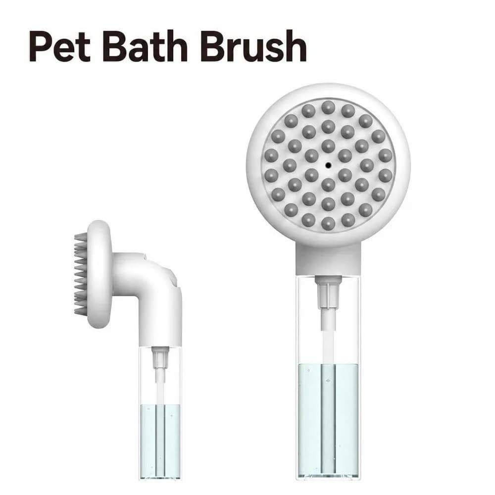 Soft Silicone Dog Bath Brush 36 Clean Massage Soap Dispensing Pet Grooming Brush 3 In1 Design Foaming Scrubber
