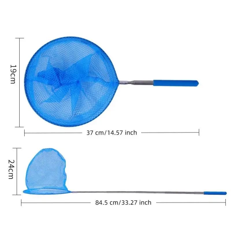 1/2/5Pcs Portable Fishing Net Children Fun Game Fishing Toys Retractable Fishing Net Butterfly Dragonfly Net Outdoor