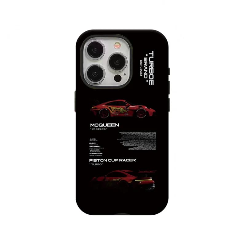 Custodia rossa per telefono per auto adatta per iPhone16ProMax 15 14 12mini 7Plus XR 2in1 custodia resistente lucida