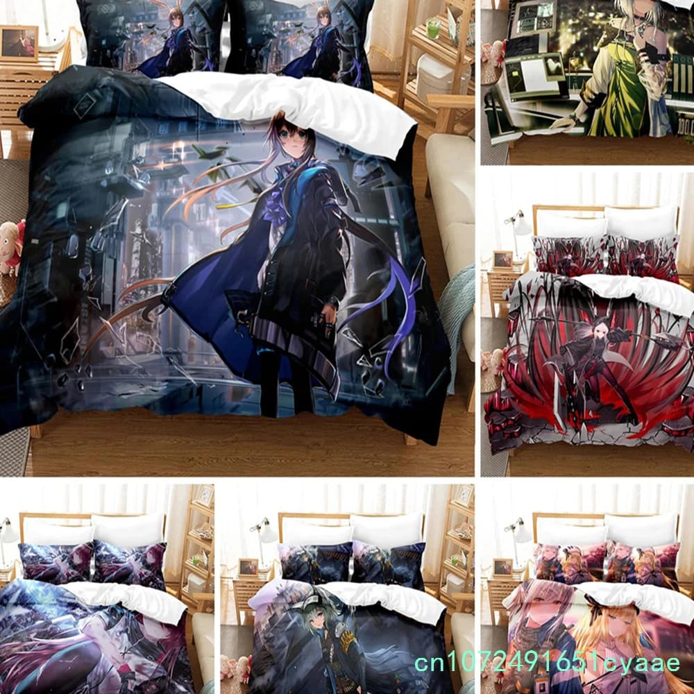 Anime Game Arknights Bedding Set Duvet Cover Bedroom Comforter Covers Single Twin King ​Size Quilt Cover Home Textile 2/3PCS