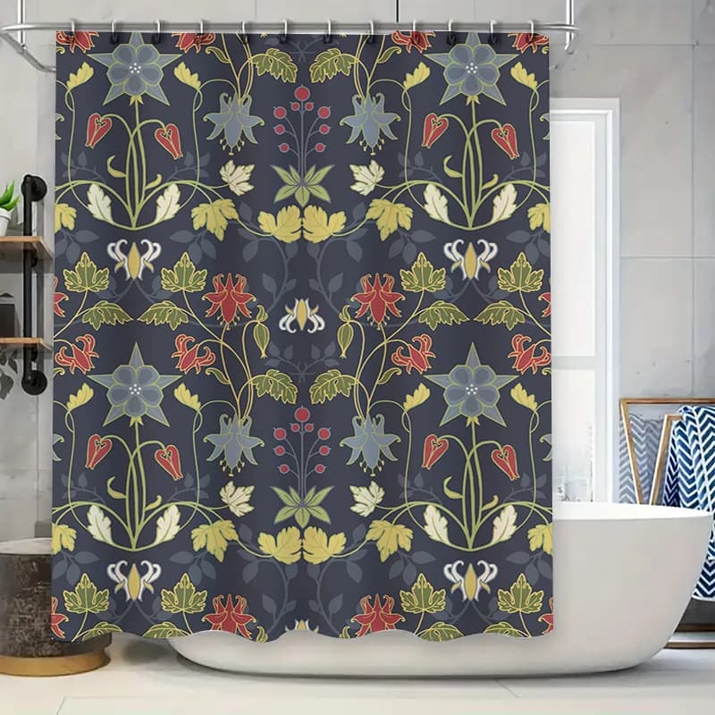 Tenda da doccia moderna geometrica con tessuto impermeabile decorativo per la decorazione della casa del bagno