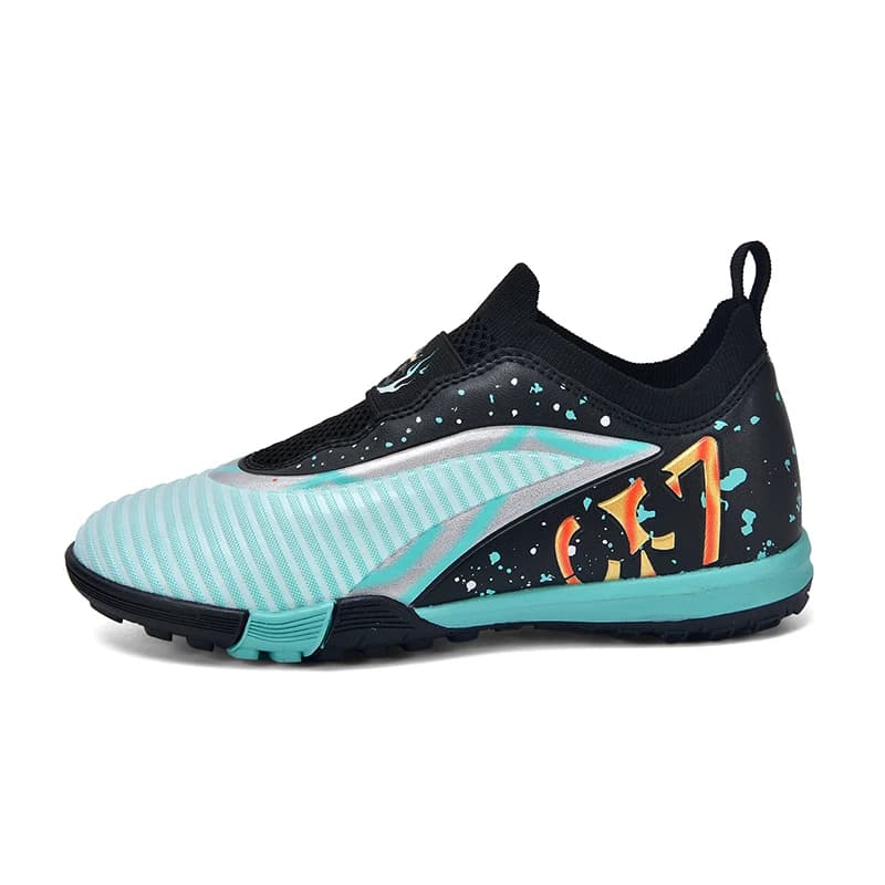 Kids Youth Football Cleats Lightweight Flexible Structure Safe Non Slip Sole Breathable Wear Resistant Outdoor Lawn Sports