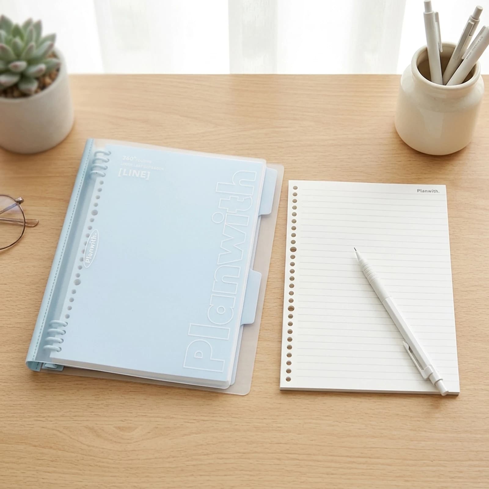 B5 Notebook Softcover Ruled Journal 360 Degree Foldable for School Study Notes, Middle School Students Homework Planner