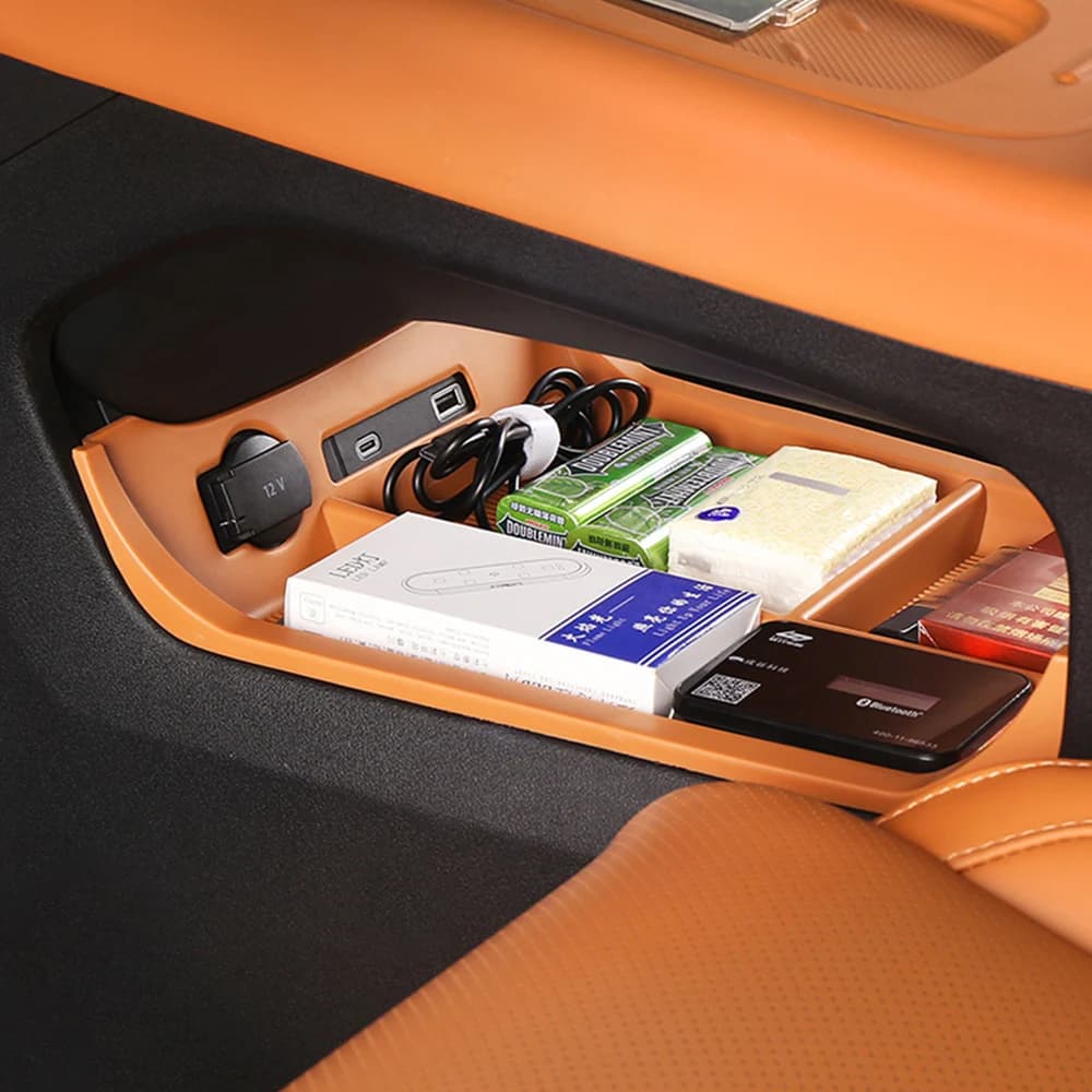 Per 2024 2025 Leapmotor C10 C16 Controllo Centrale Partizione Inferiore Scatola di Immagazzinaggio Accessori di Modifica TPR Materiale Scatola di Immagazzinaggio