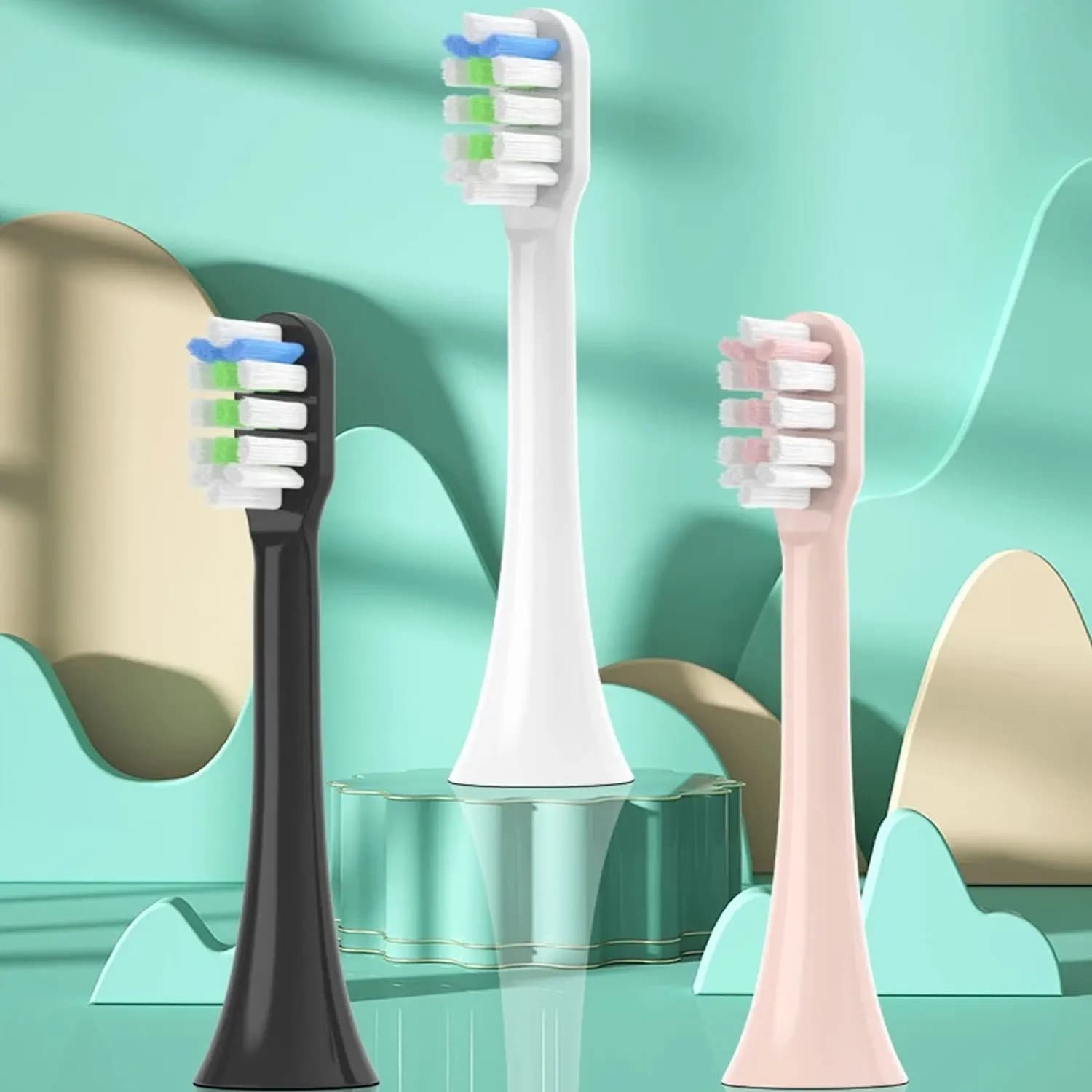 4 pieces for SOOCAS X3/X3U/X5 Replacement heads for toothbrush Pulite Sonic electric toothbrush heads Soft bristles