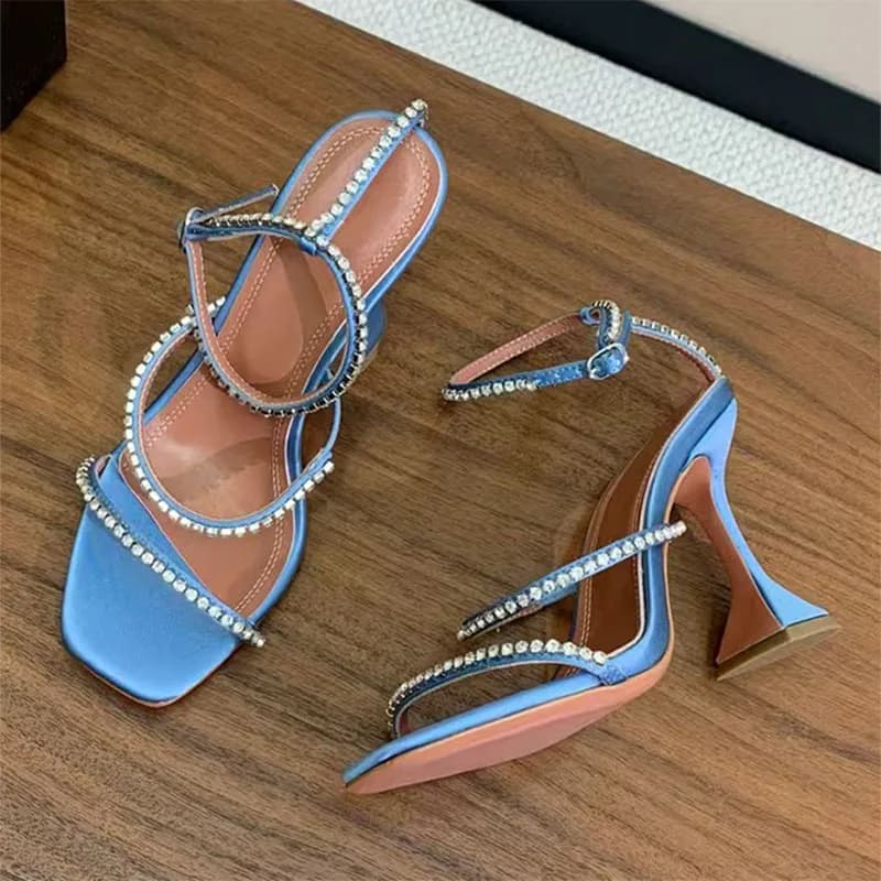 Women's Strange Style Sandals Women's Sandals With Ankle Strap With Rhinestone Women's Evening Shoes High Heels Women's Summer Gladiator Sandals