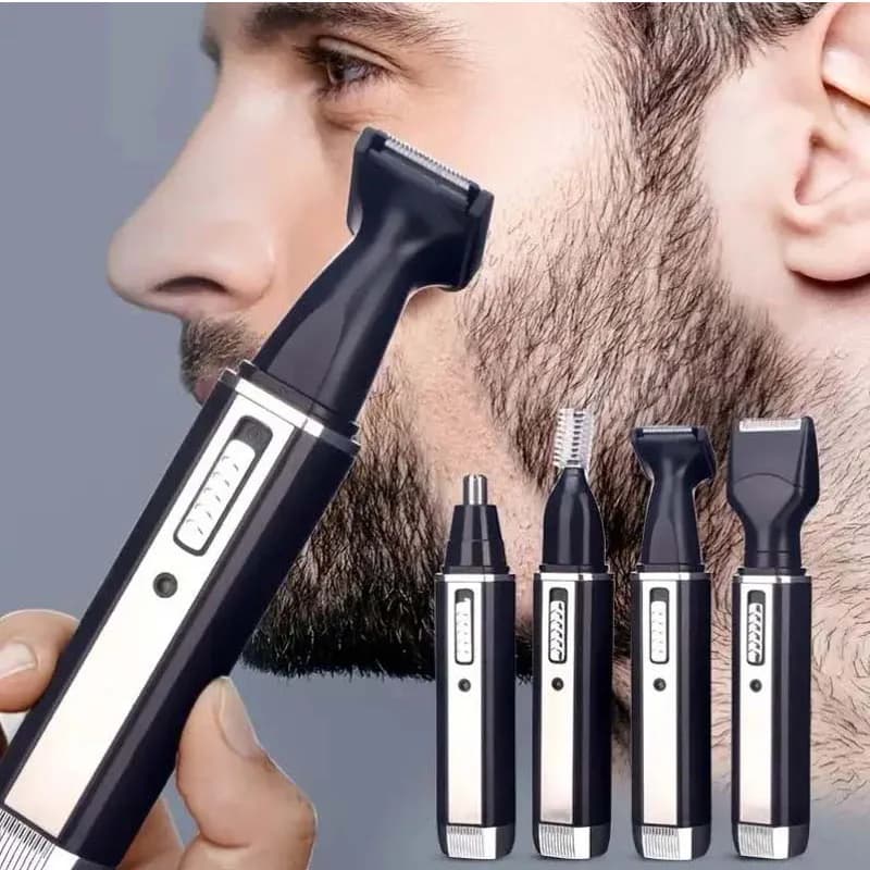 Multifunctional Electric Nose Trimmer 4 in 1 Water Resistant Ear Razor Hair Removal Barba Trimer Kit for Men Care