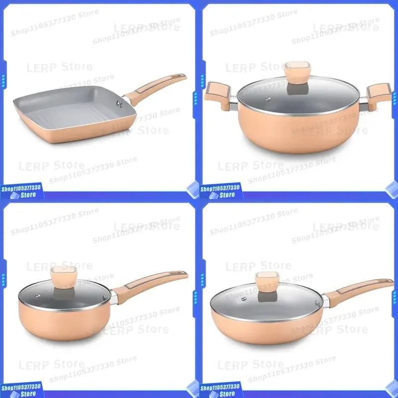 Square Aluminum Frying Pan Non Stick Cookware Wholesale Kitchen Skillet Durable Heat Resistant Fryer for Home Cooking Use Non