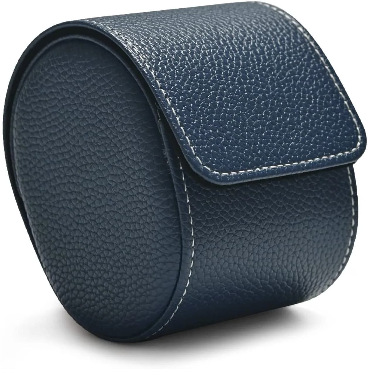 Custodia da viaggio di lusso in pelle per orologi, portatile, singola, con rivestimento in velluto, per uomo e donna