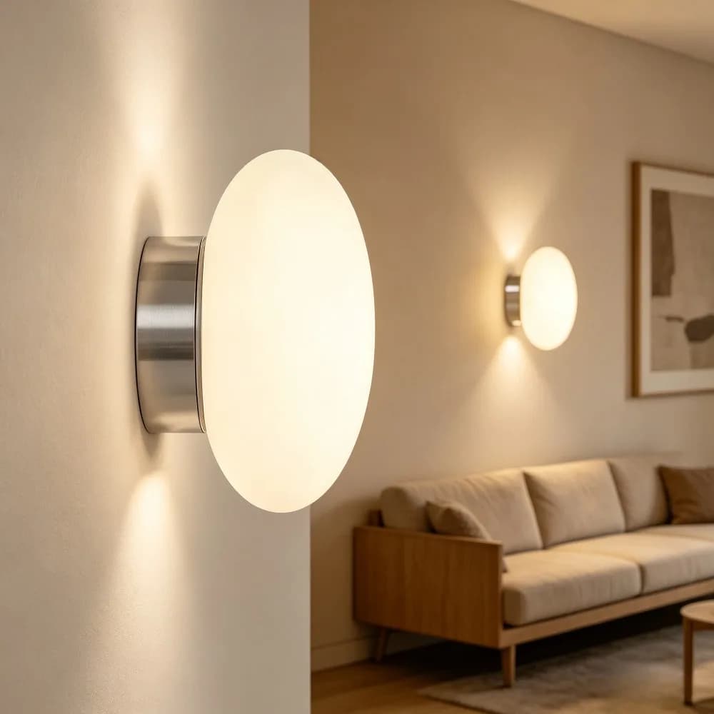Modern White Wall Lamp Ball Glass Wall Sconce for Home Bathroom Mirror Living Room Bedroom Wall Decorative Interior Light