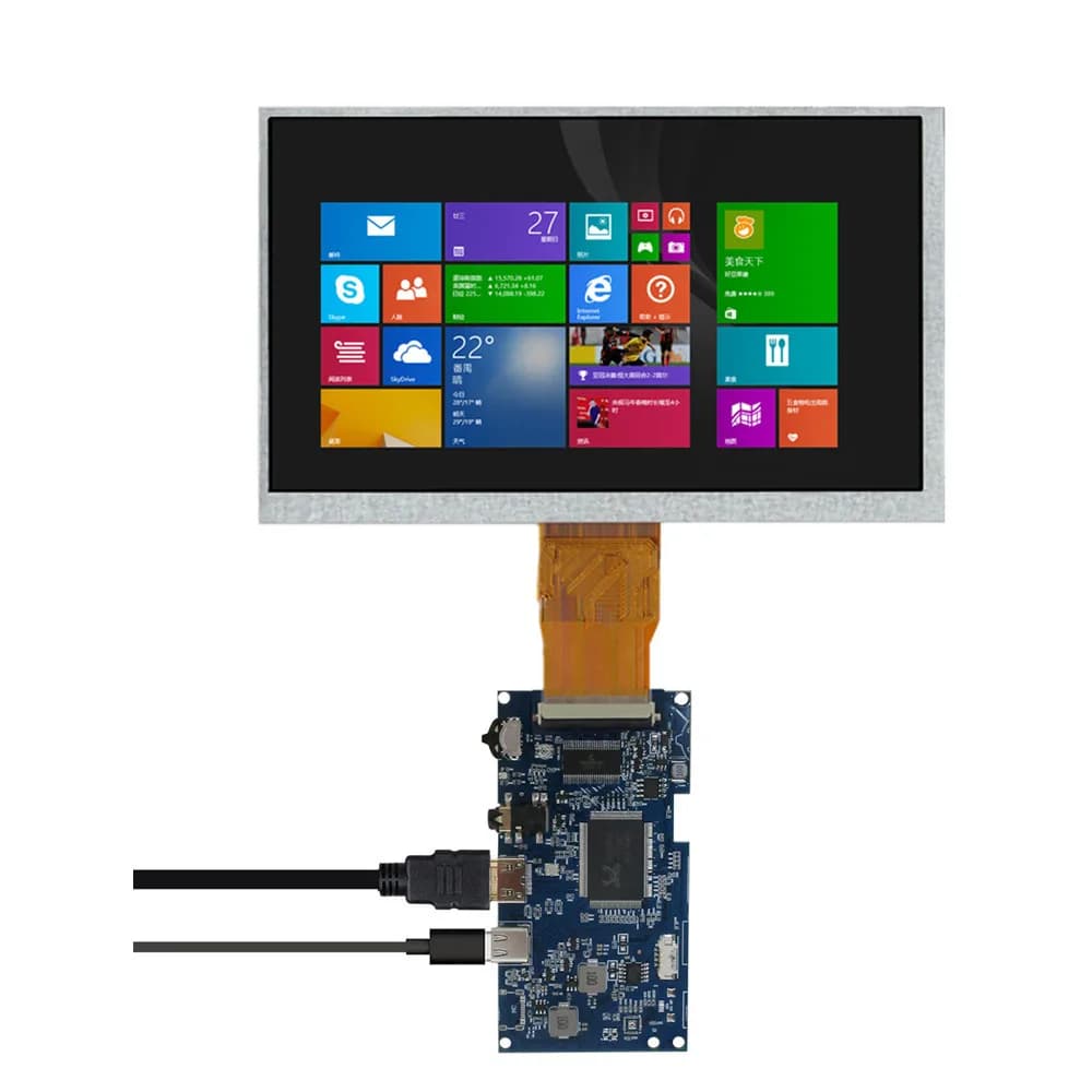Display LCD schermo IPS da 7 pollici Tipo-c/Mini Scheda di controllo driver compatibile HDMI per monitor PC Lattepanda Raspberry Pi Banana Pi