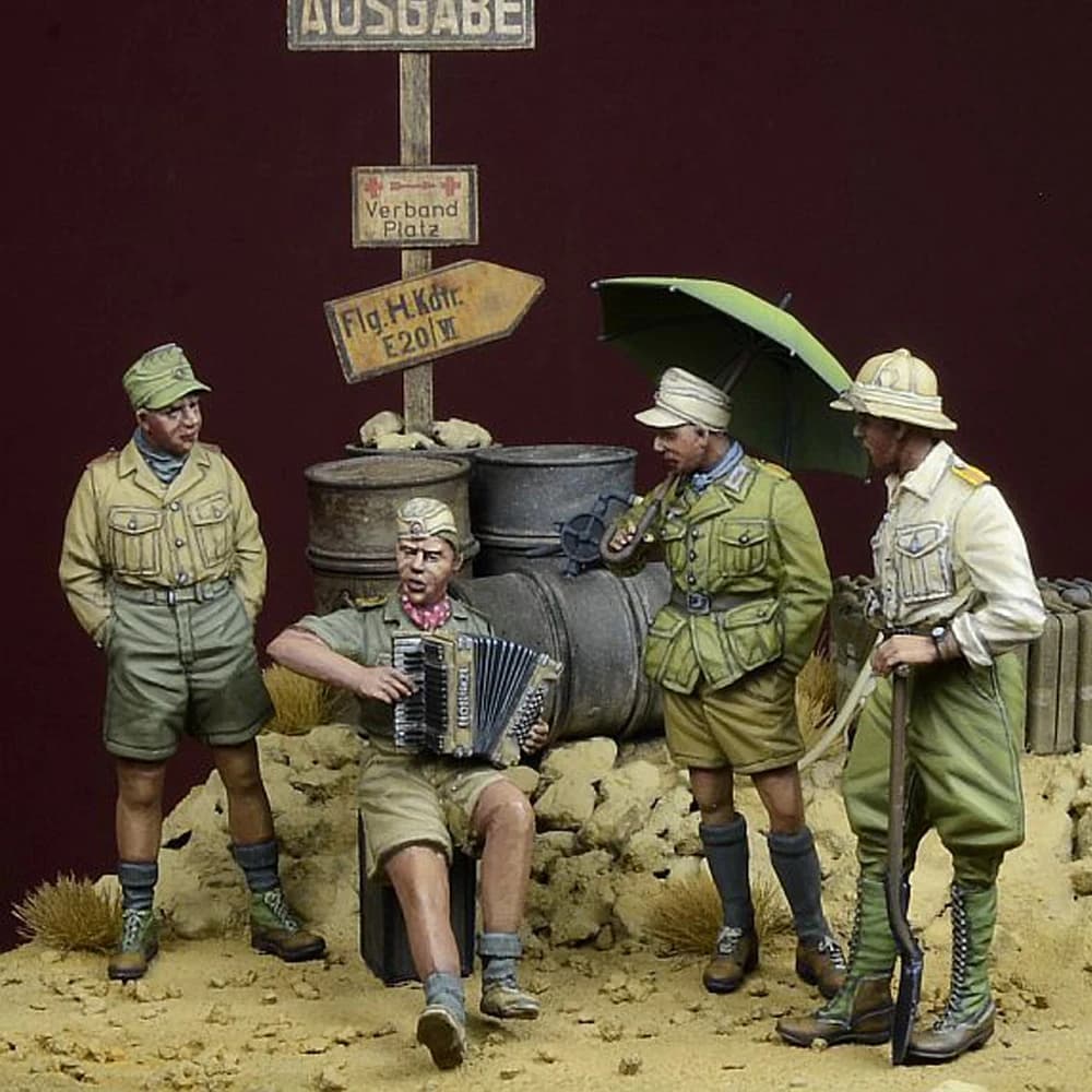Saldati della seconda guerra mondiale in riposo, soldato con figura modello in resina, temi militari, kit non assemblato e non verniciato 1/35