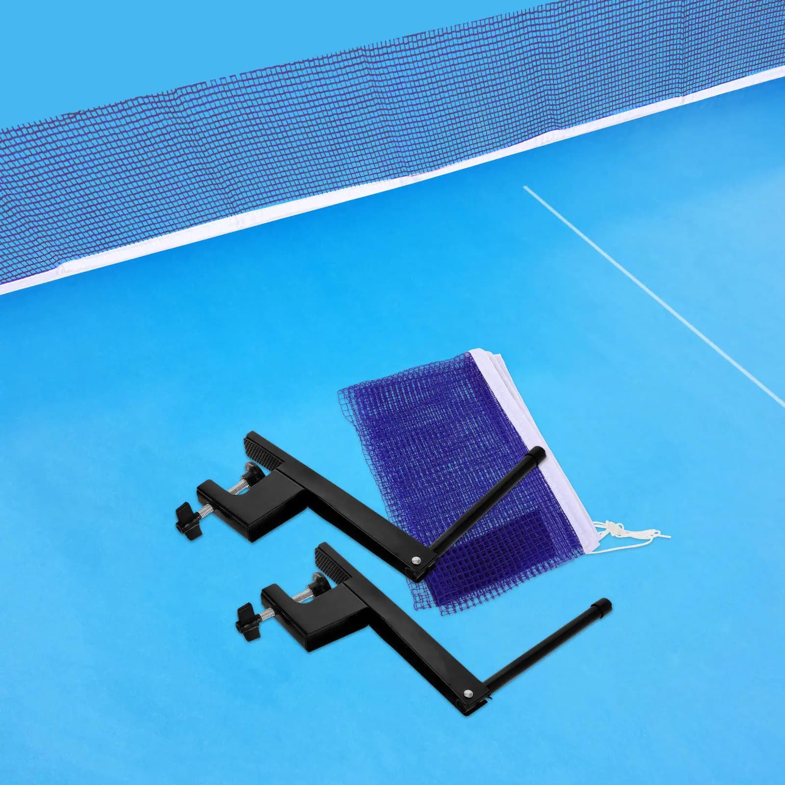 Rete da Ping Pong per Tavolo Standard, Design Universale Portatile per Uso Interno ed Esterno, Rete Elastica Stabile per Contenimento Palline