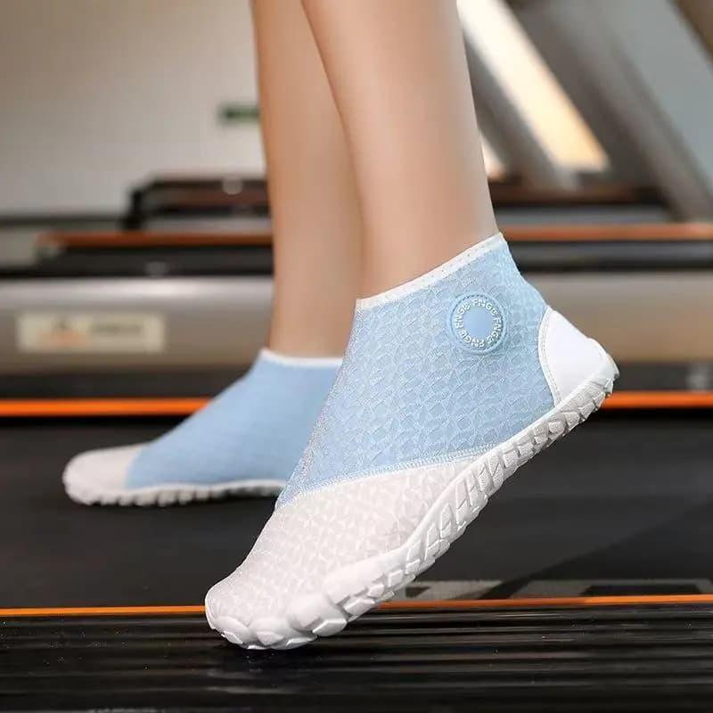 Women's indoor high-neck fitness shoes, large sizes, with non-slip and cushioning soft sole, ideal for jumping rope, for treadmill and yoga