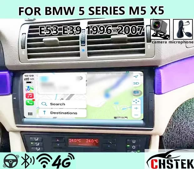 GPS WIFI Auto 4G Car Radio For BMW 5 Series M5 X5 E53 E39 1996-2007 Android System Wireless Carplay Bluetooth Autoradio Upgrade