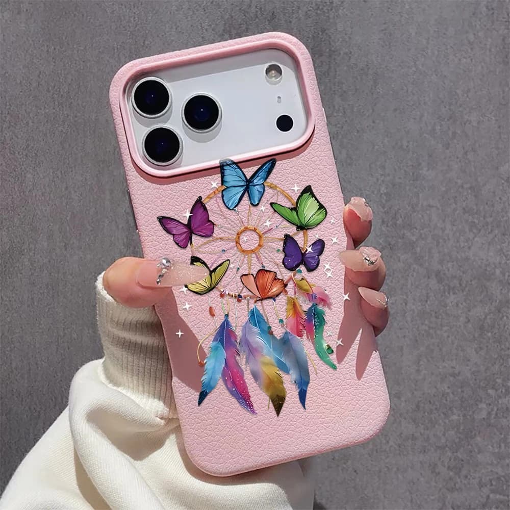 Butterfly Dreamcatcher Phone Case TPU Soft Cover for iPhone 11 12 13 14 15 16 17 18 Pro Max