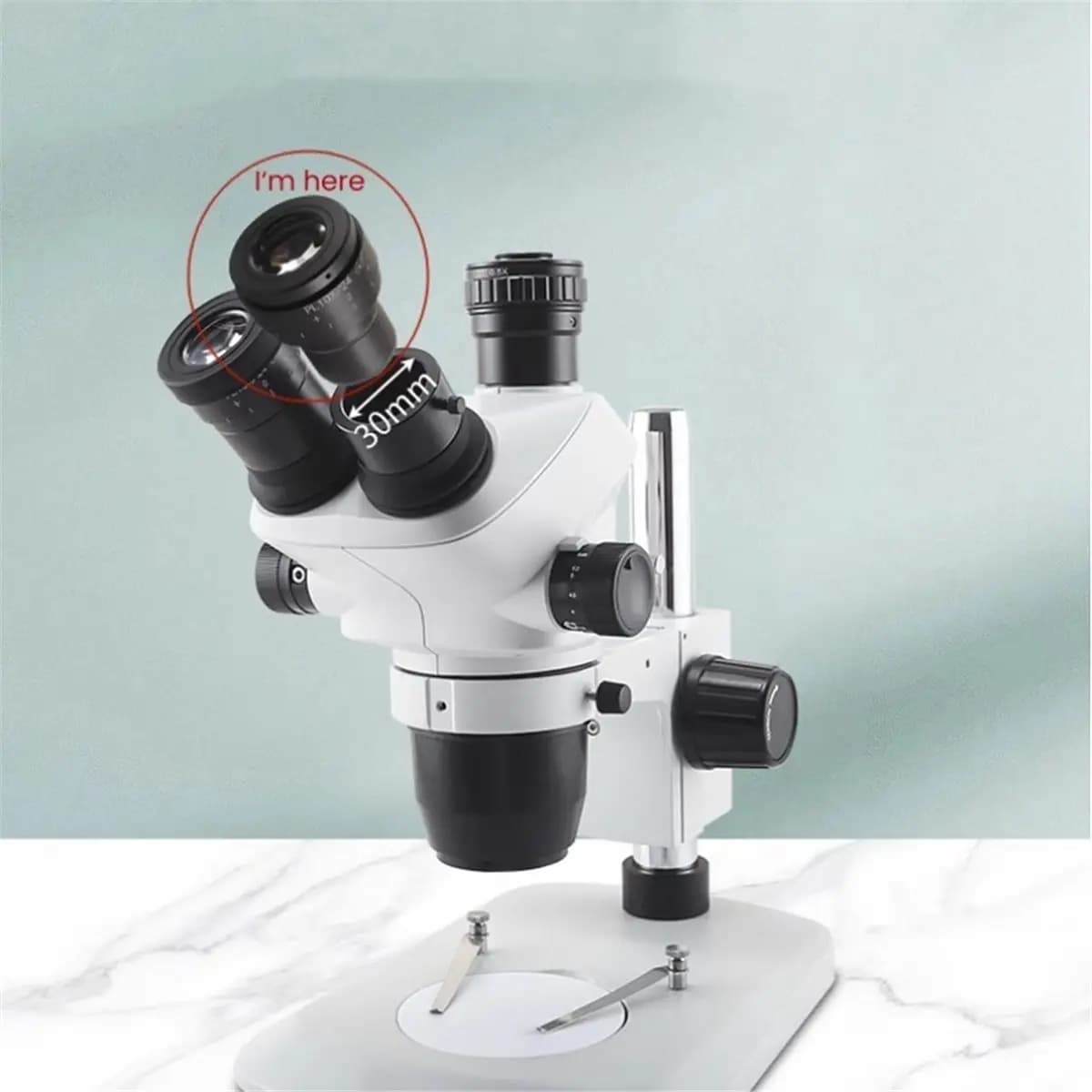Oculare grandangolare per microscopio stereo PL10X, punto oculare 30mm, diottria regolabile per ricambio