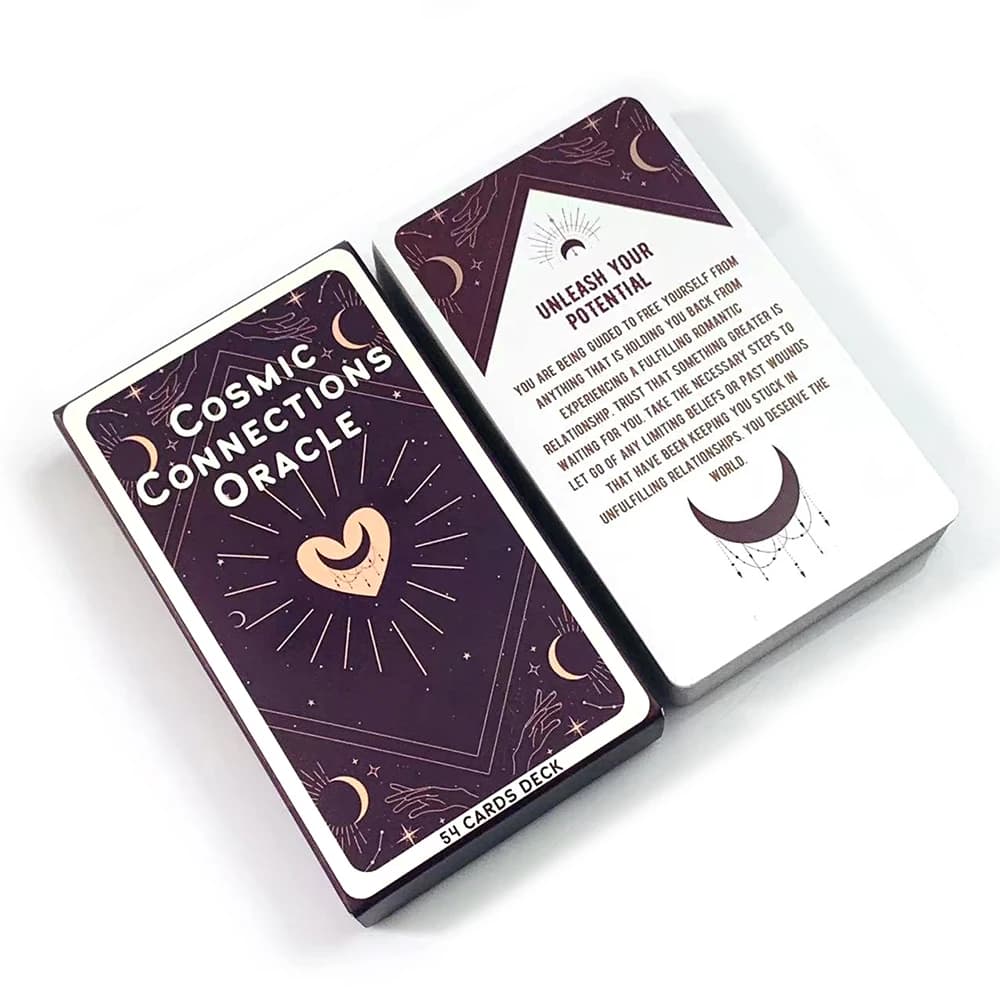 Cosmic Connections Oracle Deck ispirato all'universo per amore e relazioni, 54 carte Oracle, regali di San Valentino