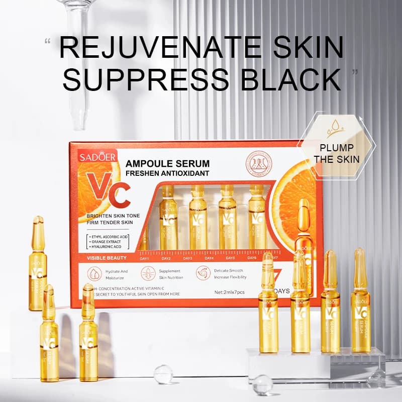 SADOER Fiala di Vitamin C Essence for Face Hydrating Gold Hyaluronic Acid Serum Hydrating Smooth Viso Beauty Skin Care