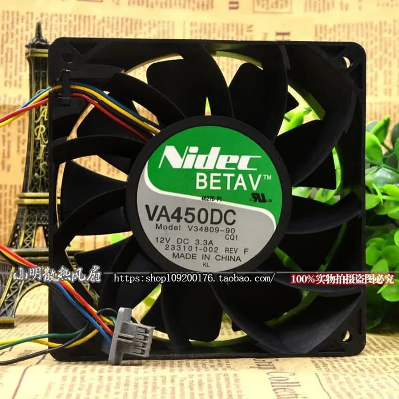 Nidec V34809-90 12cm 12038 12V 3.3A Industrial Cooling Fan for Server