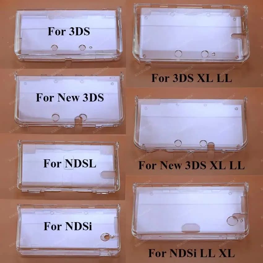 JCD Transparent Crystal Protective Case 3DSLL 3DSXL 3DSXL New 3DS XL LL NDSL LL XL for GBA SP game console