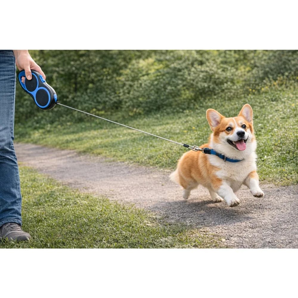 Guinzaglio Retrattile per Cani di Taglia Grande, Cinghia Estensibile 8m per Addestramento all'Aperto, Cintura di Trazione per Cani Piccoli, Gatti, Pug, Labrador
