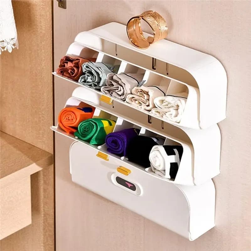 Scatola portaoggetti per biancheria intima, scatola portaoggetti per vestiti, scatola portaoggetti per calzini, scatola portaoggetti stile cassetto per armadio