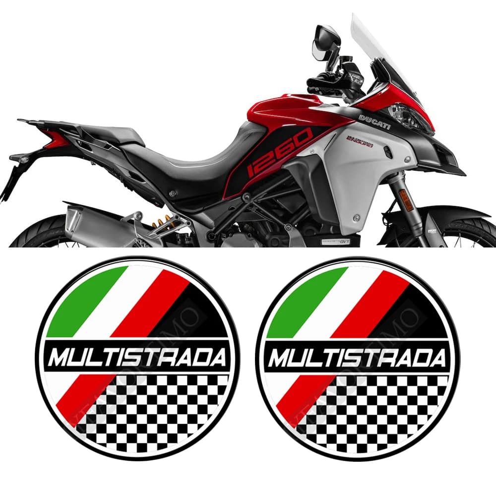 Protezione del serbatoio Custodie per bagagli Tronco Emblema Logo Adesivi Decal per Ducati MULTISTRADA 950 1200 1260S V4 2018 2019 2020 2021