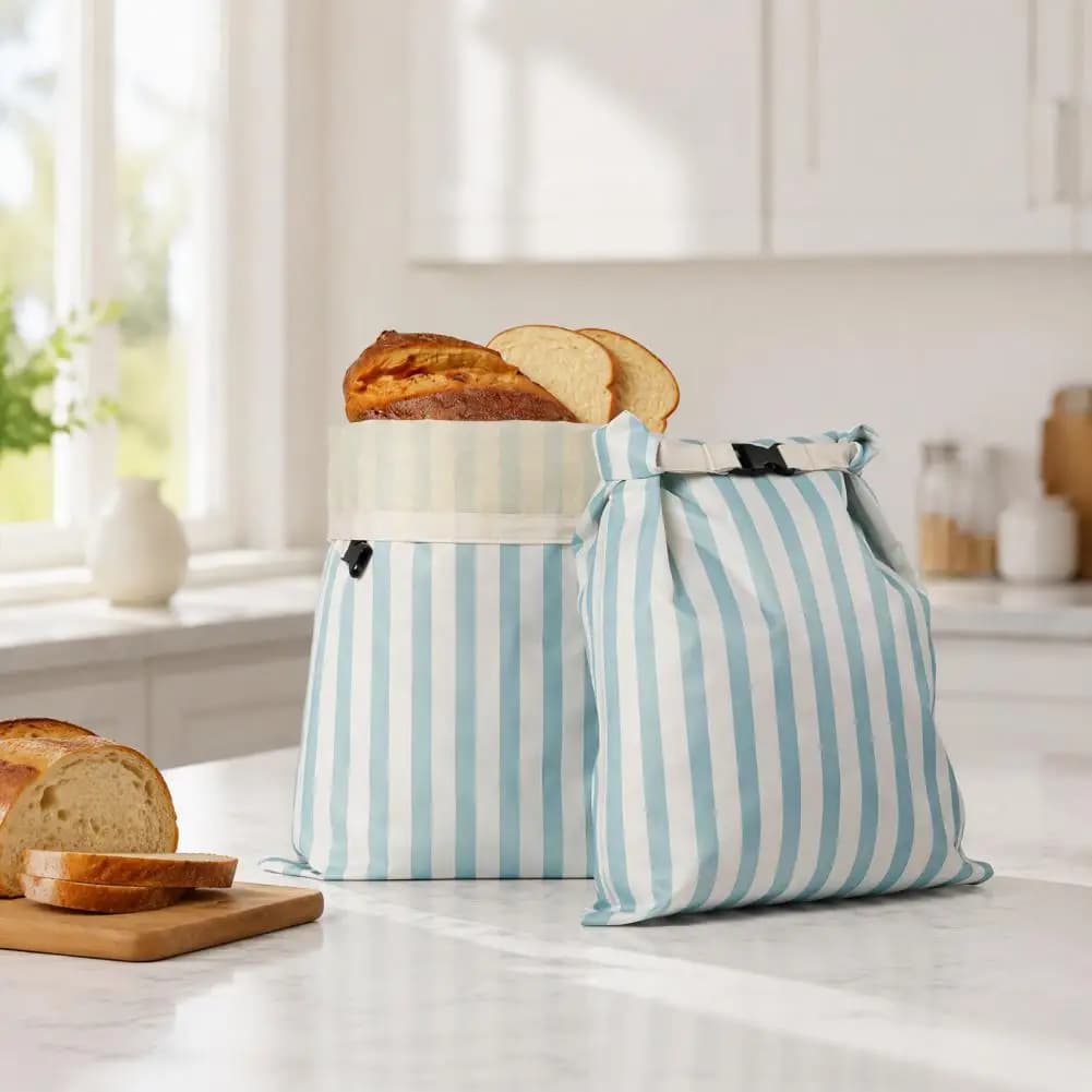 Food Storage Bag Oxford Cloth Beeswax Bread Bag Reusable Sourdough Storage Pouch Homemade Food Preservation Wrap for Freezer