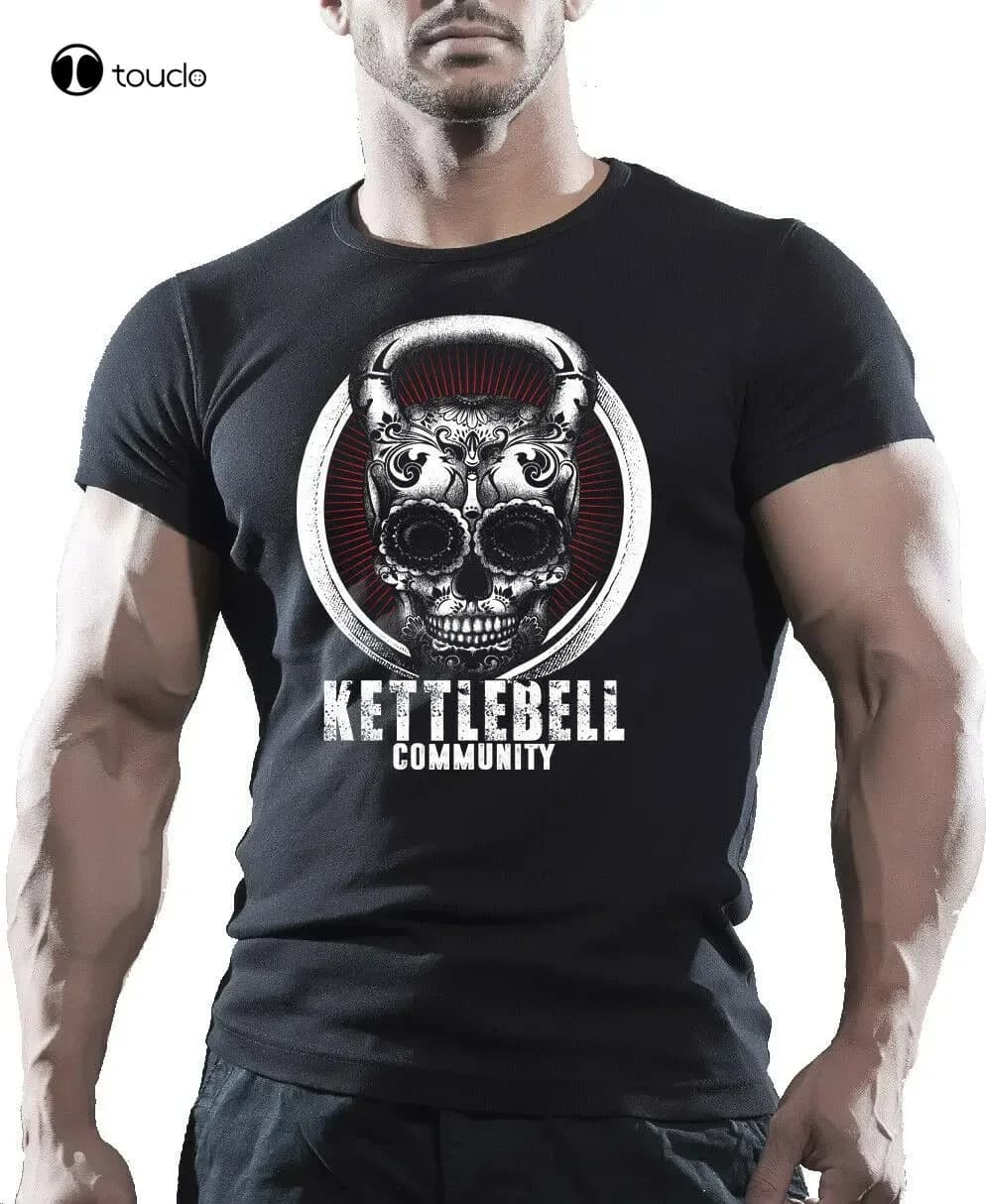 Kettlebell Community Skull Training Bodybuilding Motivation T-Shirt Mma Workout