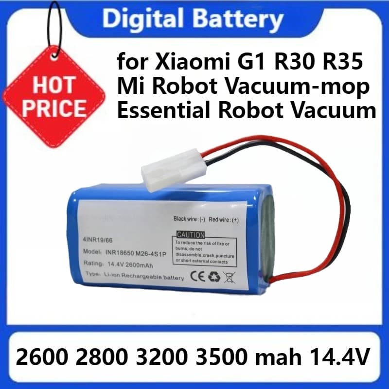 Batteria ricaricabile 4S1P per Xiaomi G1 R30 R35 per Xiaomi Mi Robot Aspirapolvere-mop Essential Robot Aspirapolvere 14.4V 3500mah Batteria