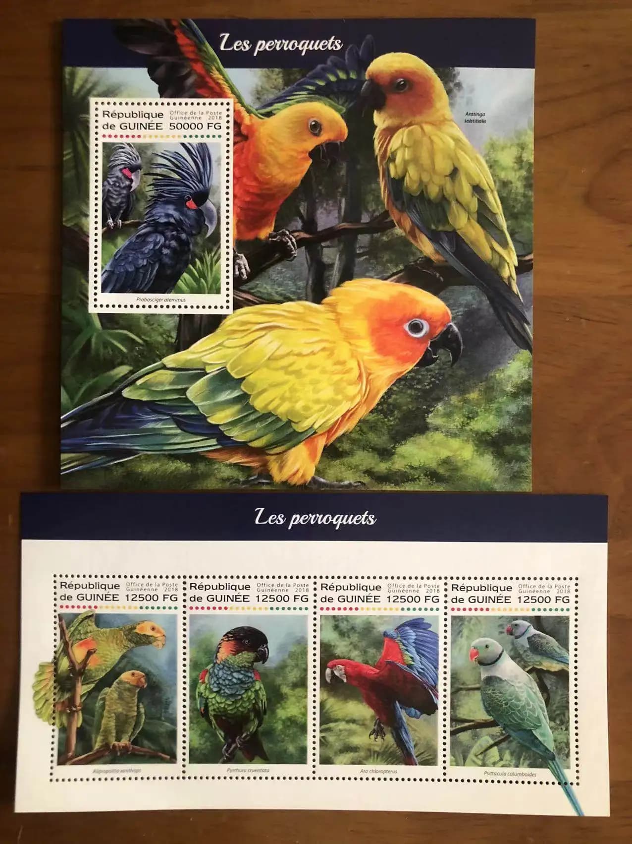 Guinea Post Stamps Postage Year 2018 Parrot Full Set 5 New MNH Collectible Postage Stamps Material For Scrapbooking Accessories