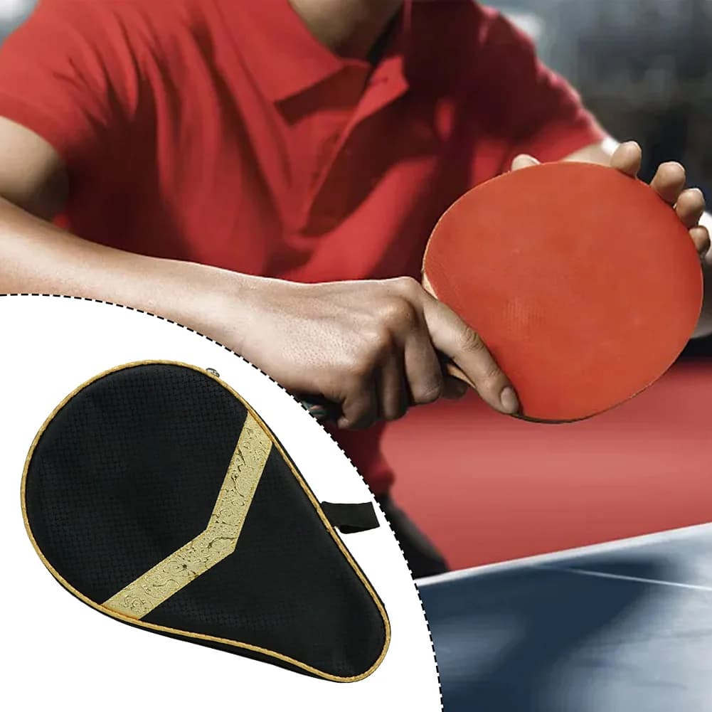Ping Pong Oxford Rack Bag for Club Use with Ball Organizer and Handle 30x20cm / 11.8x8in Black