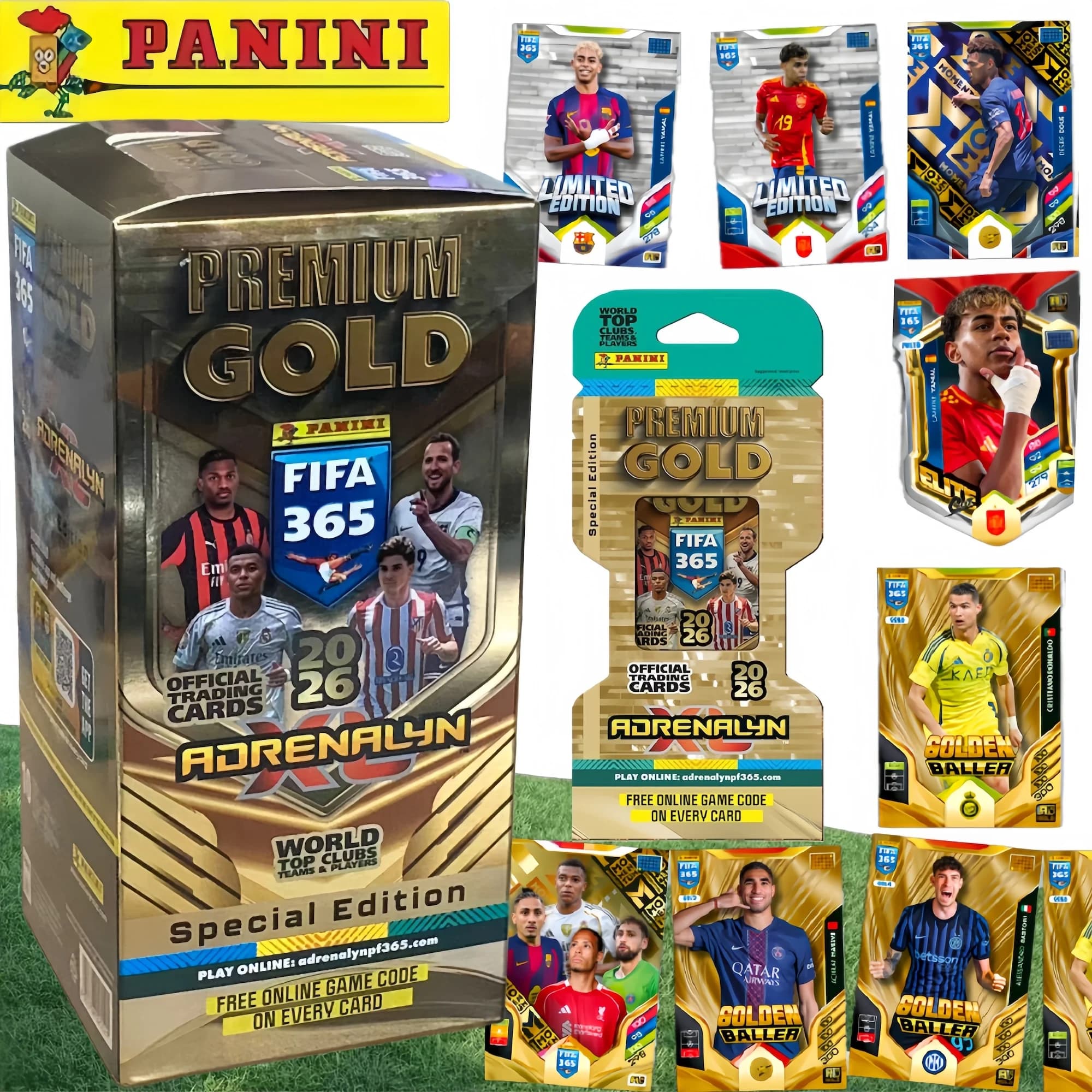 PANINI Gold Edition 2026 FIFA 365 Top Star Limited Carte Ufficiali Autentiche di Calcio