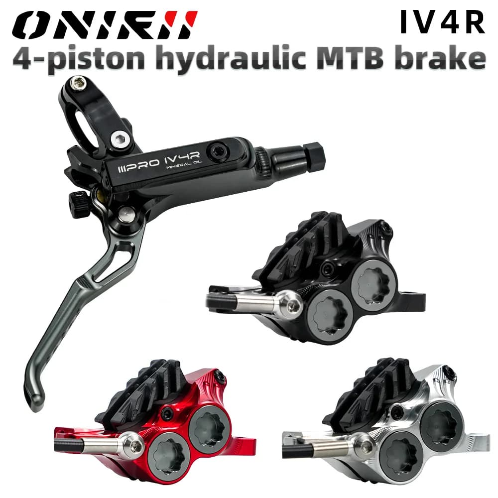 IIIPRO IV4R 4 Pistone Disco Freno Idraulico MTB AM DH Freno Bici 82/145cm CNC Tech Olio Minerale per Mountain XC Bicicletta da Arrampicata