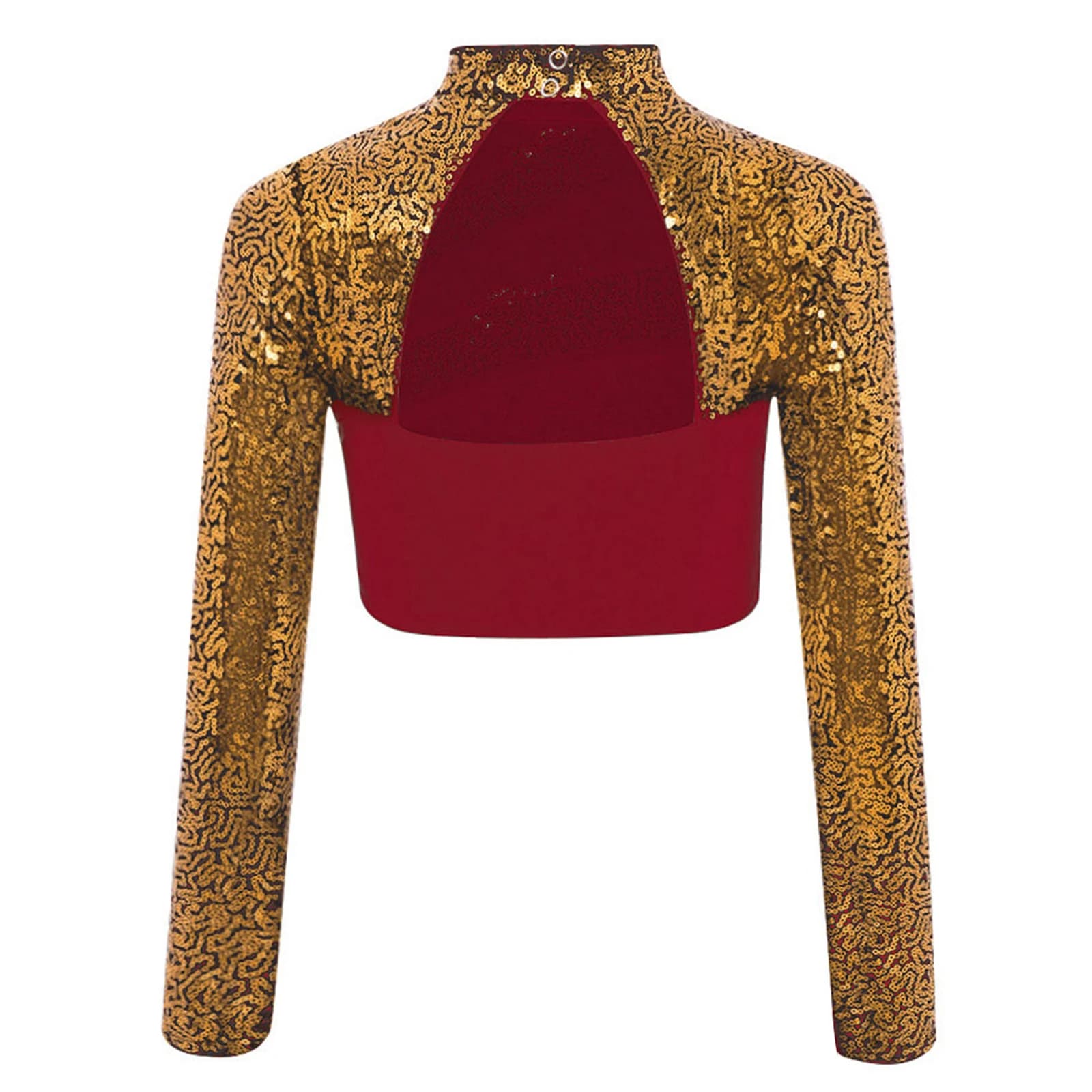 Top da Cheerleading per Bambine, Top Corto per Pattinaggio su Ghiaccio, Costume da Balletto, Abbigliamento per Ginnastica e Spettacoli di Danza